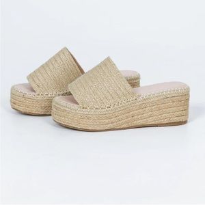 Platform Straw Sandals